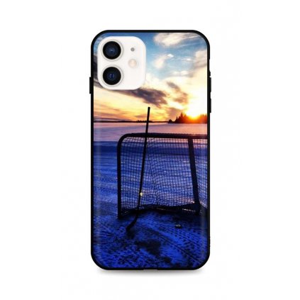 Zadný silikónový kryt DARK na iPhone 12 mini Hockey Sunset