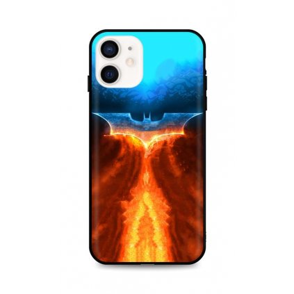 Zadný silikónový kryt DARK na iPhone 12 mini Fiery Batman