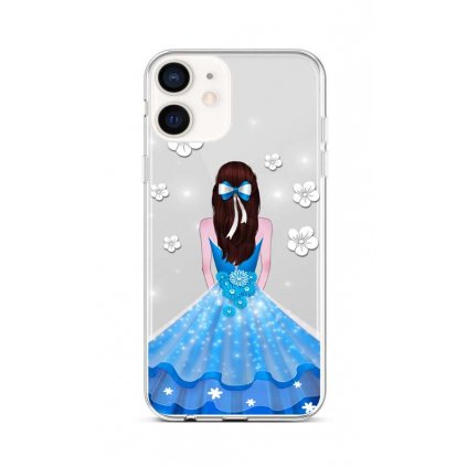 Zadný silikónový kryt na iPhone 12 mini Blue Princess