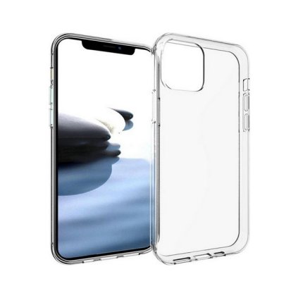 Zadný silikónový kryt na iPhone 12 1 mm priehľadný