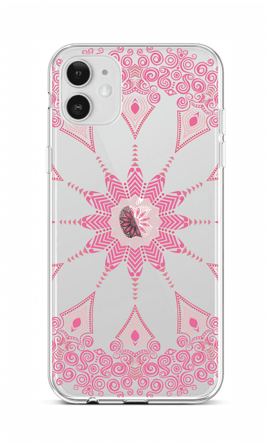 Kryt TopQ iPhone 12 silikón Pink Mandala 55328