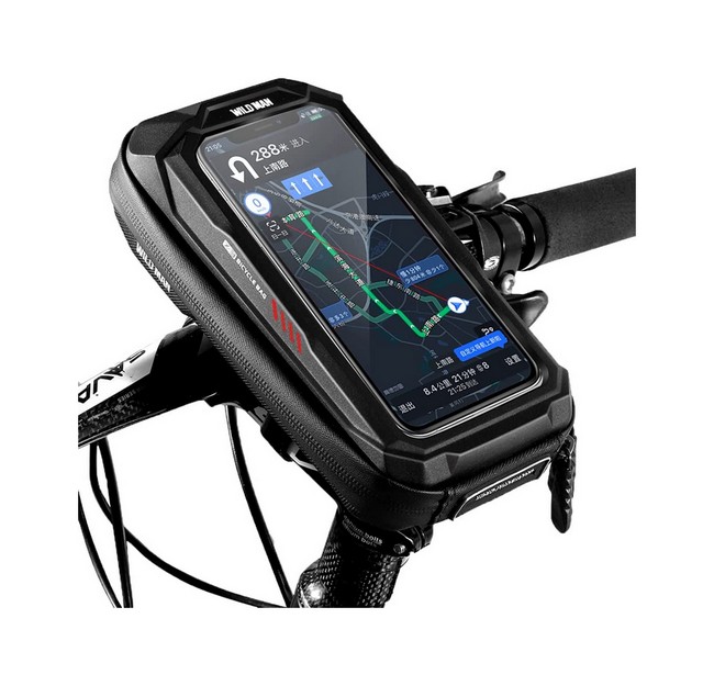 Puzdro Wildman Hardpouch pre mobilný telefón na riadidlá bicykla čierne XL 58865