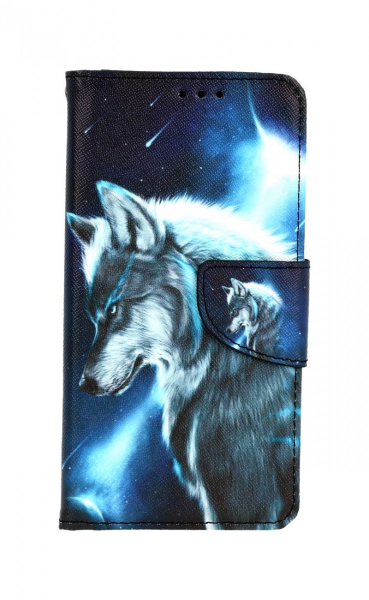 Puzdro TopQ iPhone 11 Flipové Vlkodlak 63734
