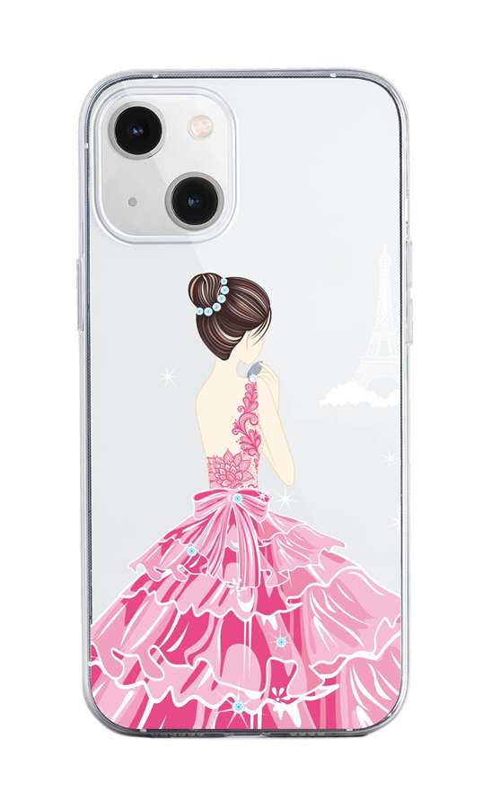 Kryt TopQ iPhone 13 silikón Pink Princess 64657