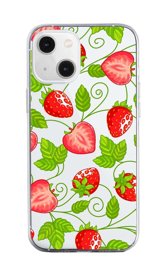 Kryt TopQ iPhone 13 mini silikón Strawberries 64729