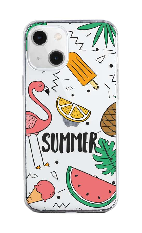 Kryt TopQ iPhone 13 mini silikón Summer 64712