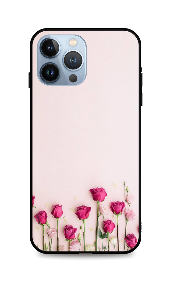 Kryt TopQ iPhone 13 Pro Max silikón Roses 65565