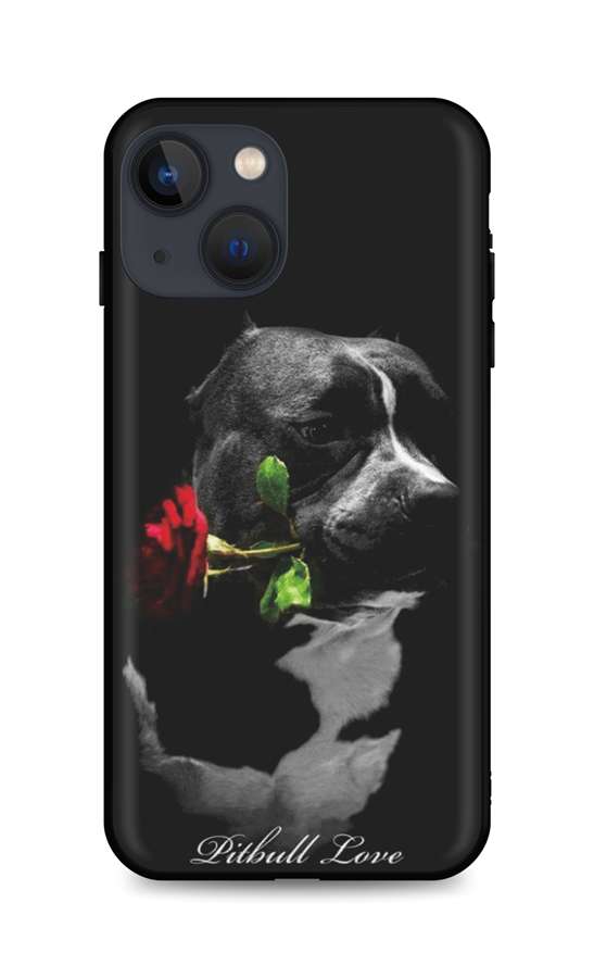 Kryt TopQ iPhone 13 mini silikón Pitbull Love 65519