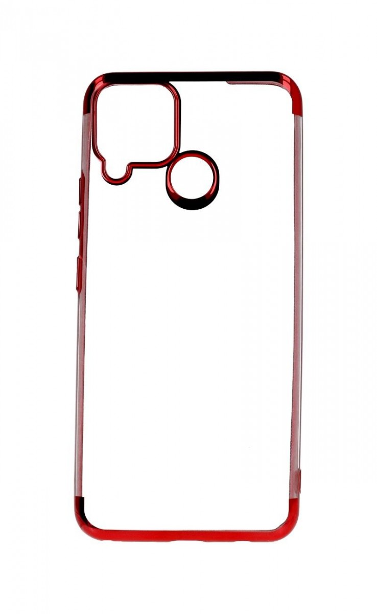 Kryt TopQ Frame Realme 7i silikón červený 62230