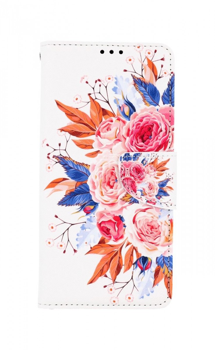 Puzdro TopQ Samsung A22 flipové Kytica 66170