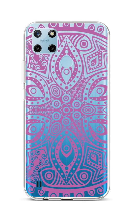 Kryt TopQ Realme C25Y silikón Violet Mandala 70607