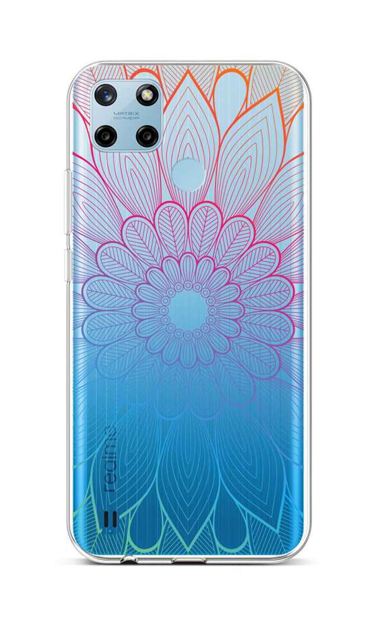 Kryt TopQ Realme C25Y silikón Rainbow Mandala 70580