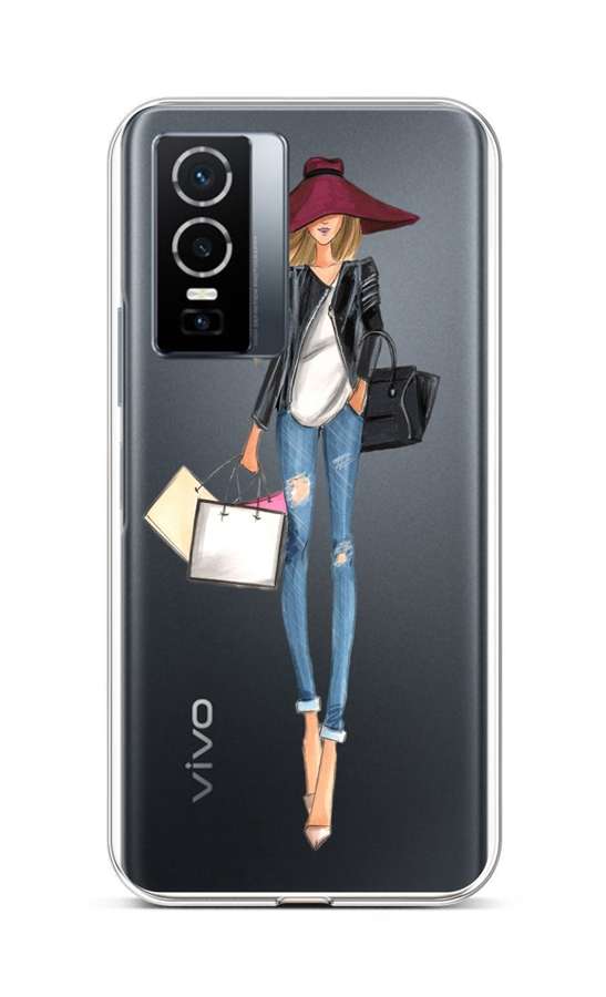 Kryt TopQ Vivo Y76 5G silikón Lady 2 72519