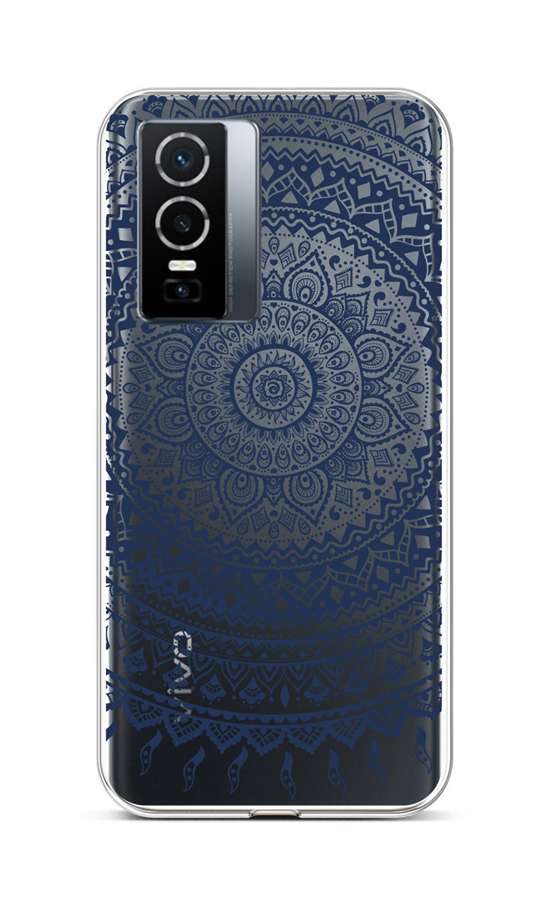 Kryt TopQ Vivo Y76 5G silikón Navy Mandala 72507
