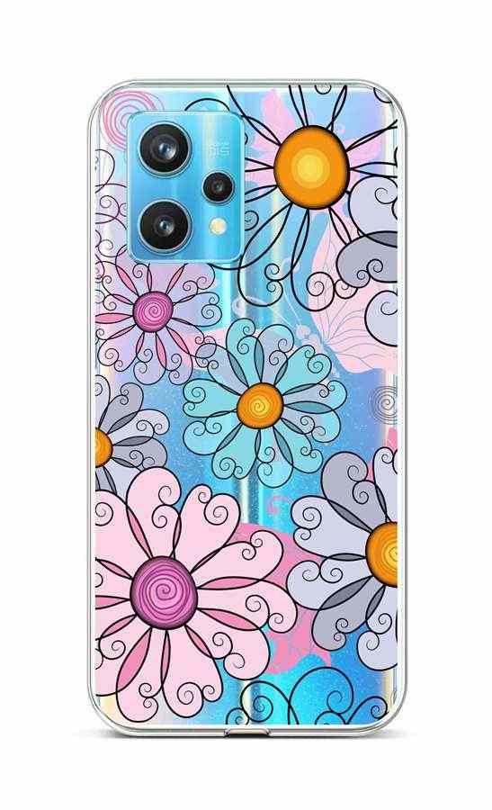 Kryt TopQ Realme 9 Pro+ silikón Colorful Daisy 73222