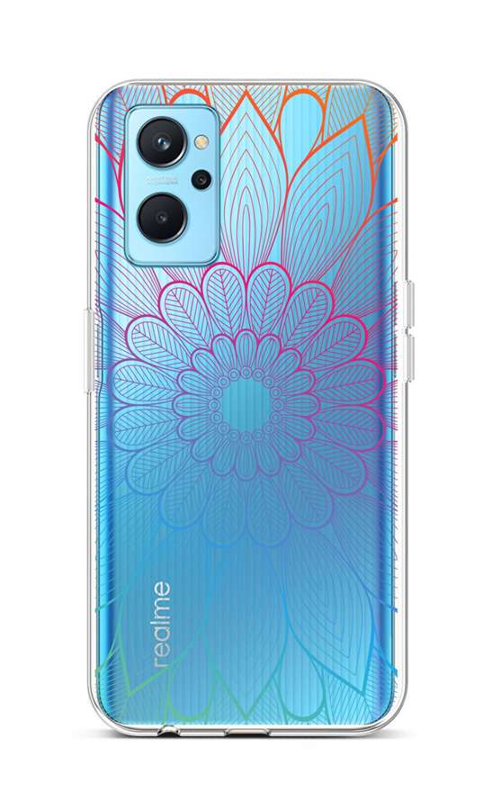 Kryt TopQ Realme 9i silikón Rainbow Mandala 72984