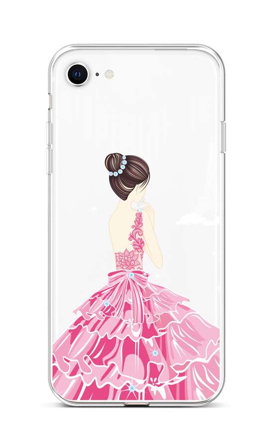 Kryt TopQ iPhone SE 2022 silikón Pink Princess 74000