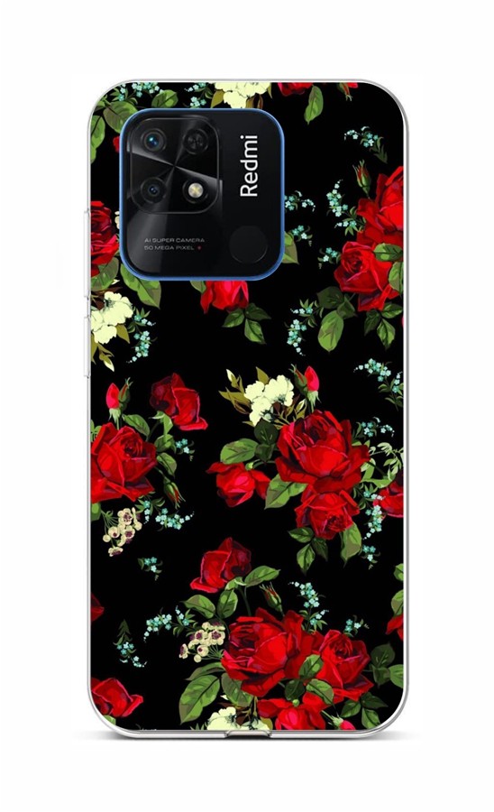 Kryt TopQ Xiaomi Redmi 10C Kvety ruží 76054