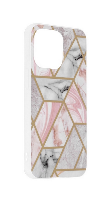 Kryt iPhone 13 Pro Marble Pink Hex 84543