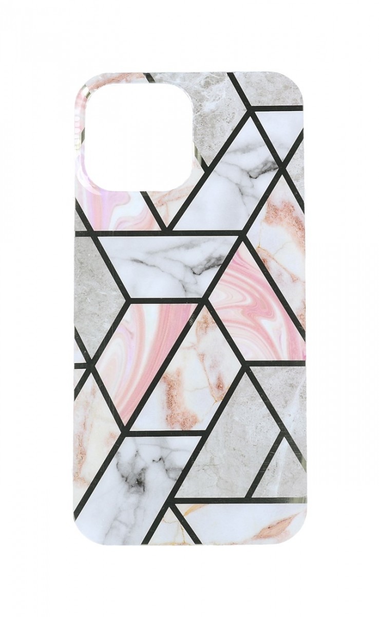 Kryt iPhone 13 Pro Max Marble Pink Hex 84490