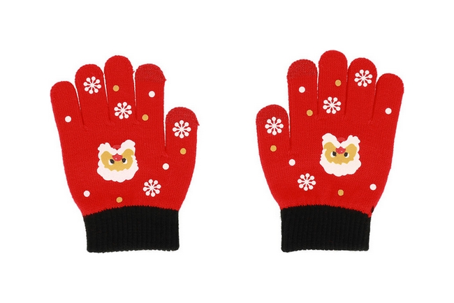 Detské rukavice TopQ na mobilný telefón Santa Claus červené 86631