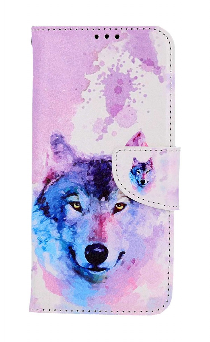 Puzdro TopQ Samsung A34 flipové Polárny vlk 94276