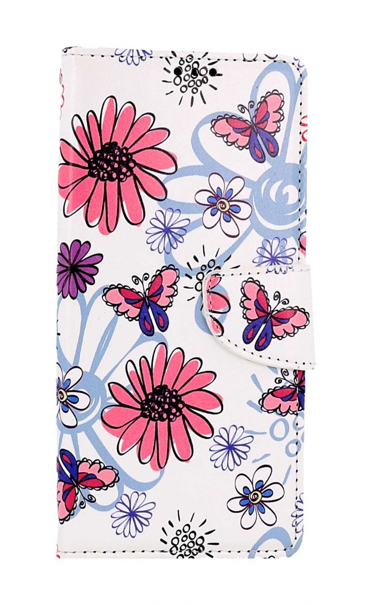 Puzdro TopQ Samsung A14 5G flipové Flowers 94242