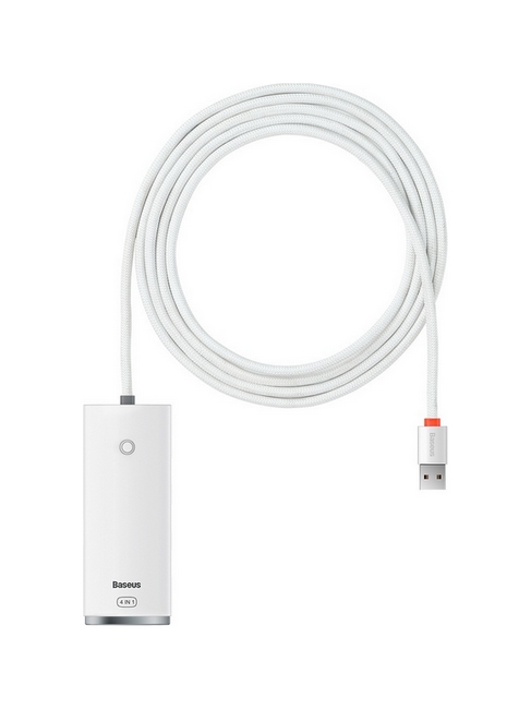Adaptér Baseus HUB USB-A - 4x USB-A biely 92800