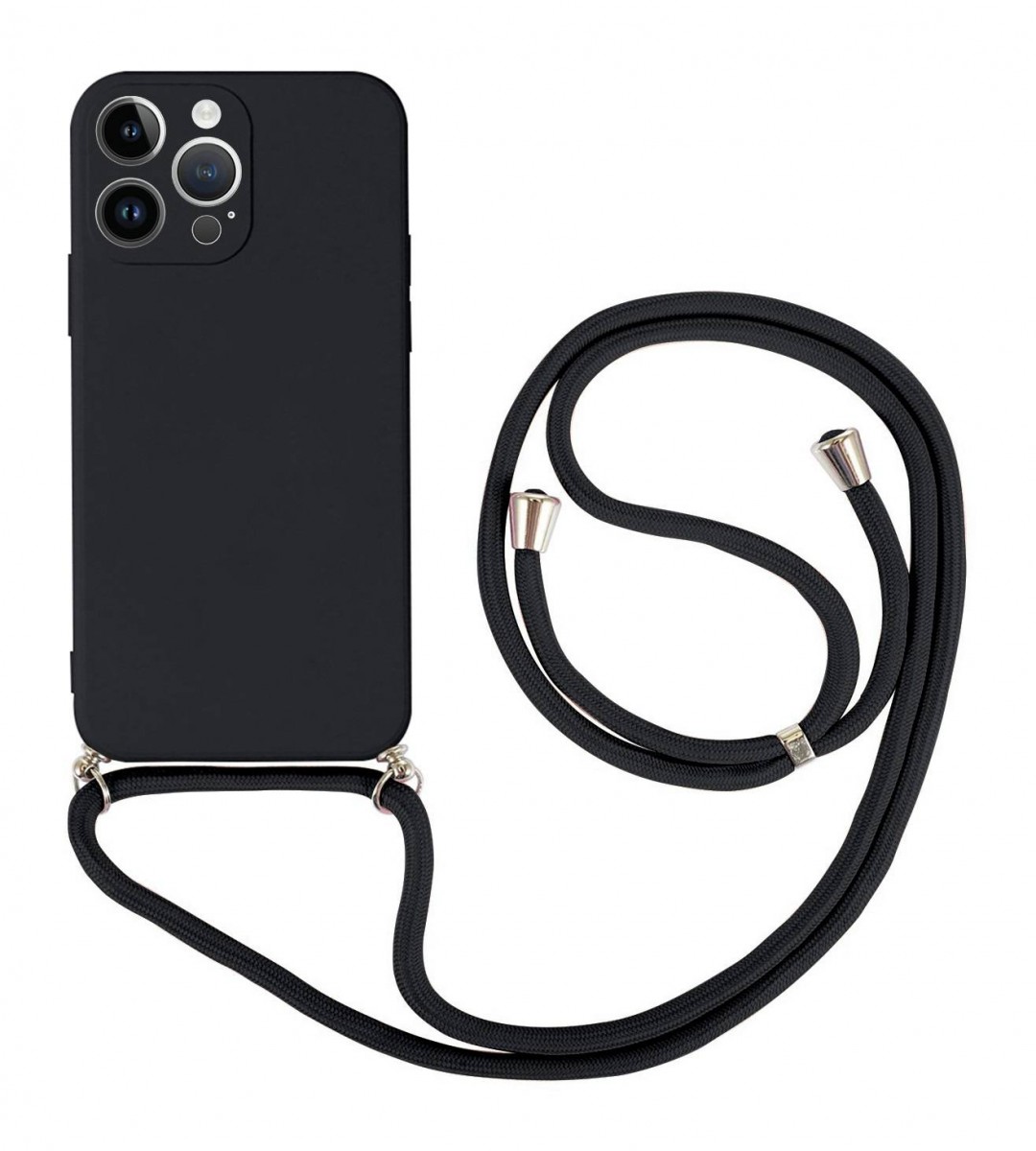 Kryt TopQ iPhone 14 Pro Max čierny so šnúrkou 92649