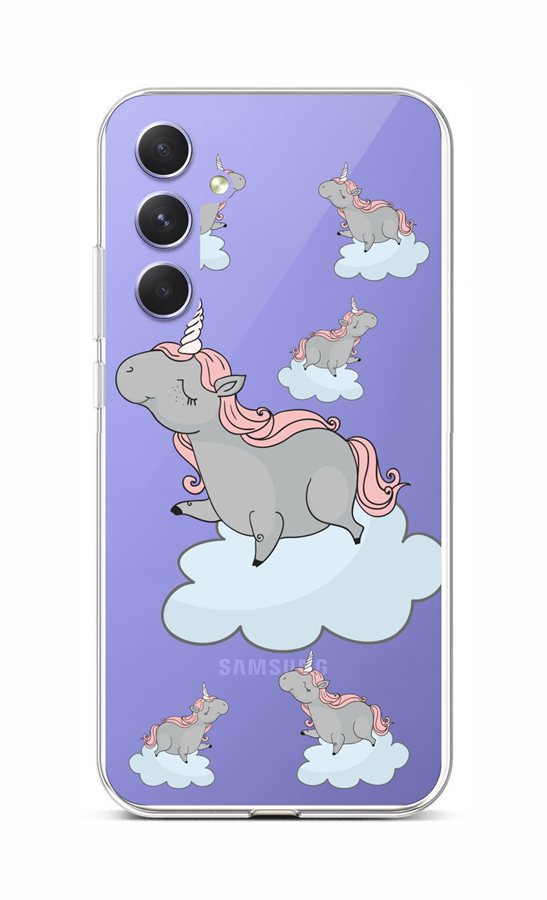 Kryt TopQ Samsung A54 5G Grey Unicorns 93249