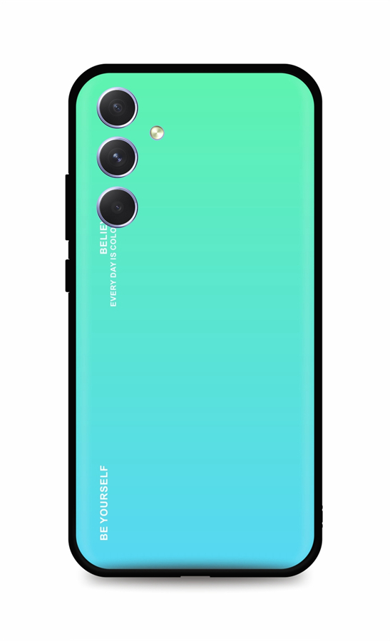 Kryt TopQ LUXURY Samsung A54 5G pevný dúhový zelený 93187