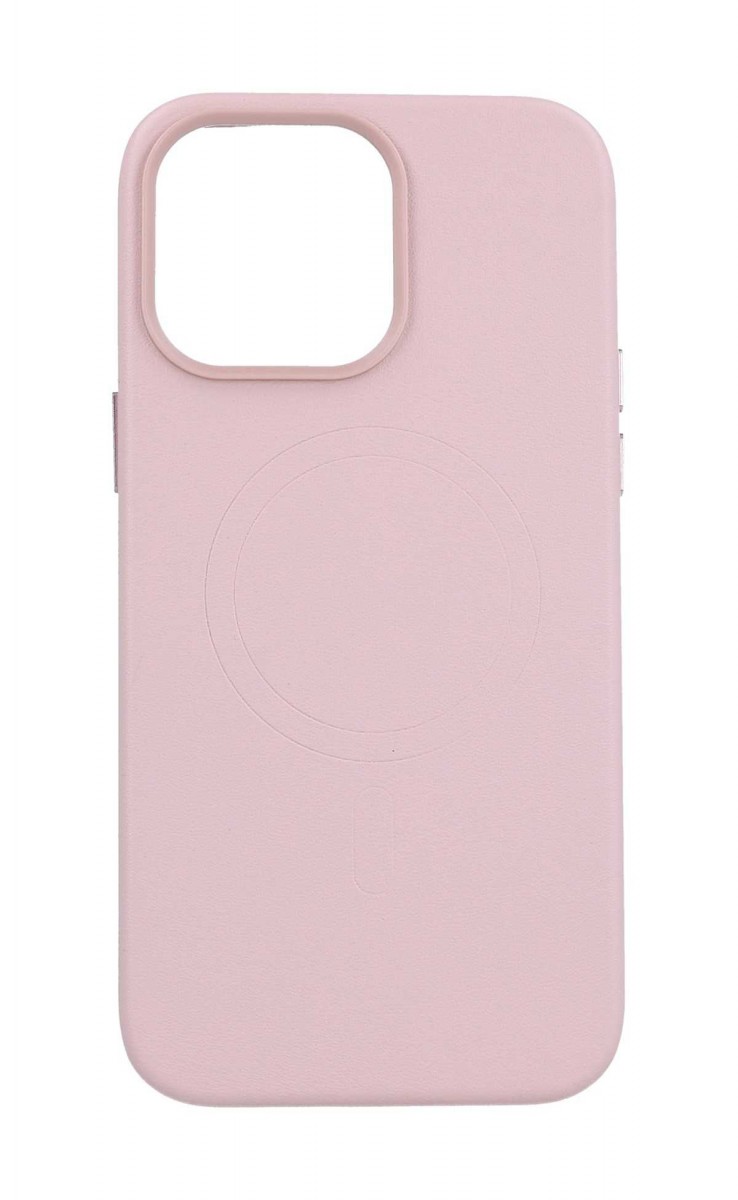 Kryt TopQ Leather MagSafe iPhone 14 Pro Max ružový 95104