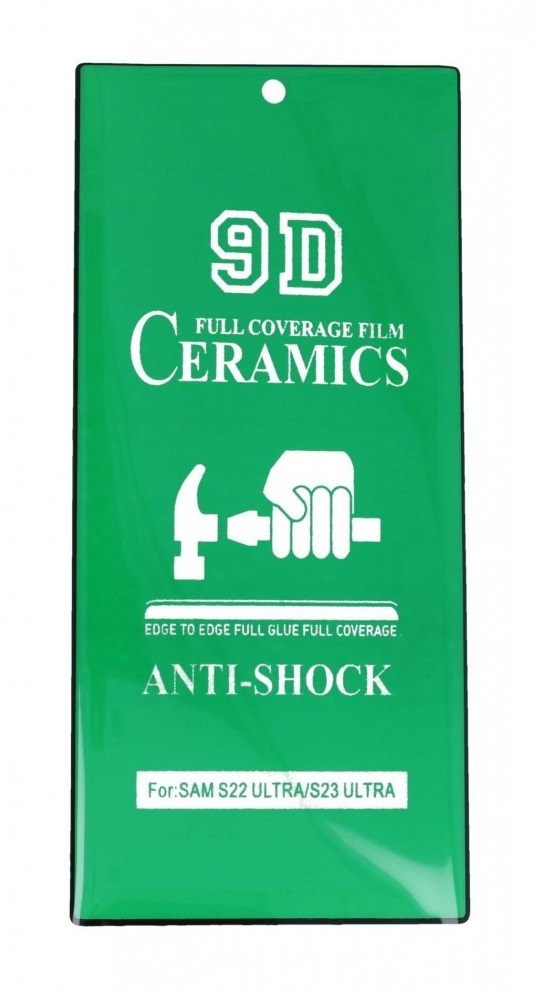Fólia na displej Ceramic pre Samsung S22 Ultra Full Cover čierna 97306
