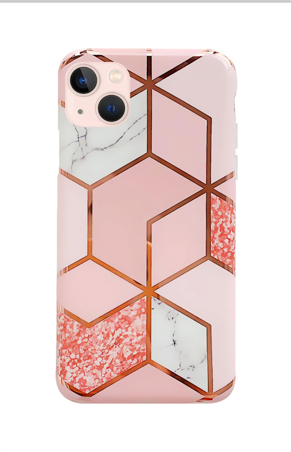 Kryt TopQ iPhone 13 Marble Pink 97526