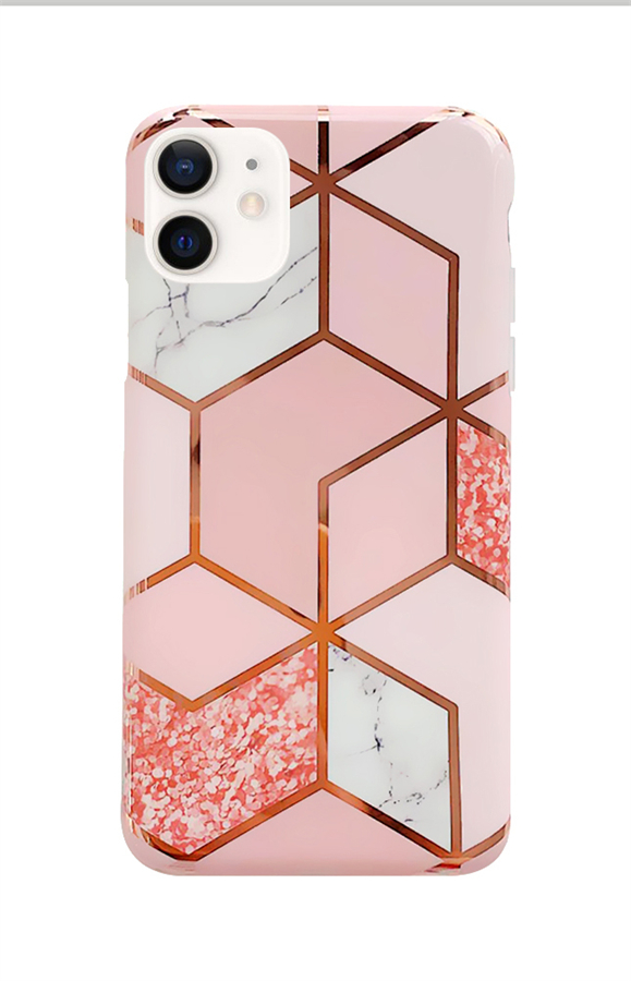 Kryt TopQ iPhone 12 Marble Pink 97525