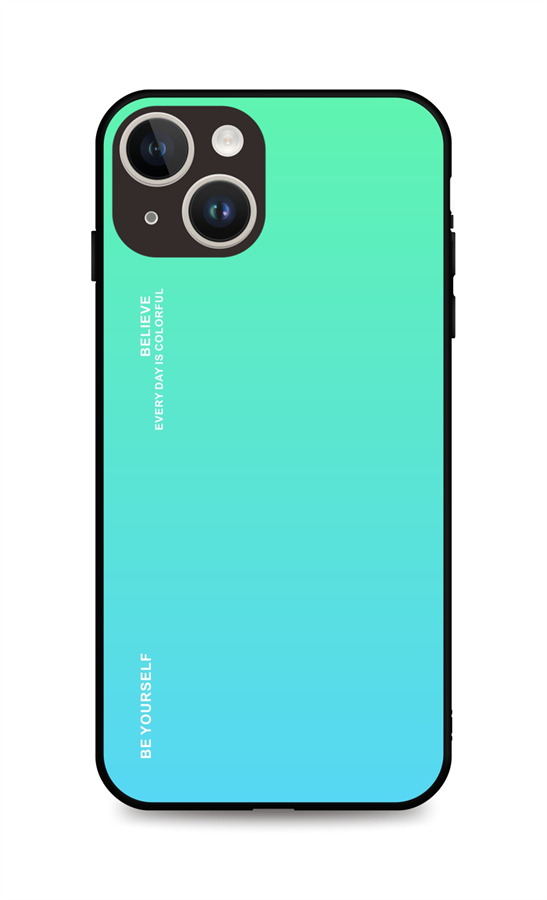 Kryt TopQ LUXURY iPhone 15 pevný dúhový zelený 105092