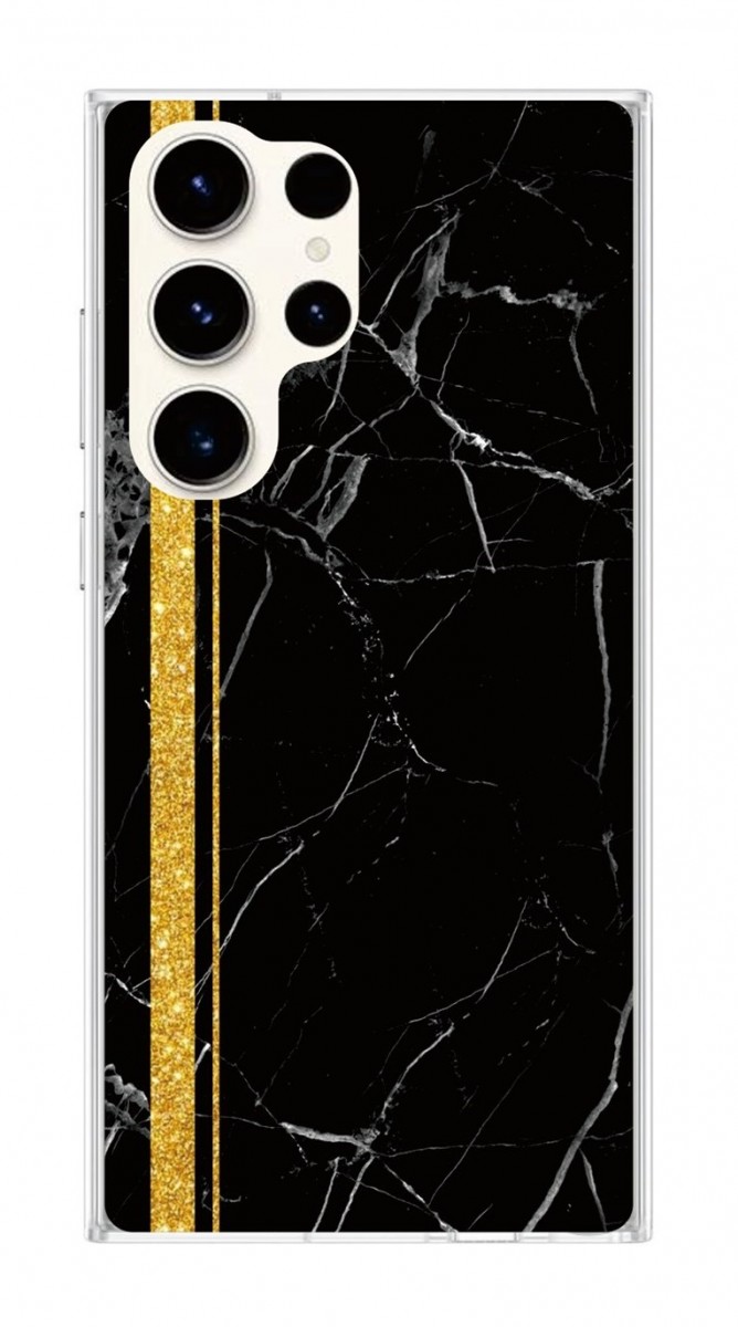 Kryt TopQ STYLE Samsung S23 Ultra Mramor čierno-zlatý 106710