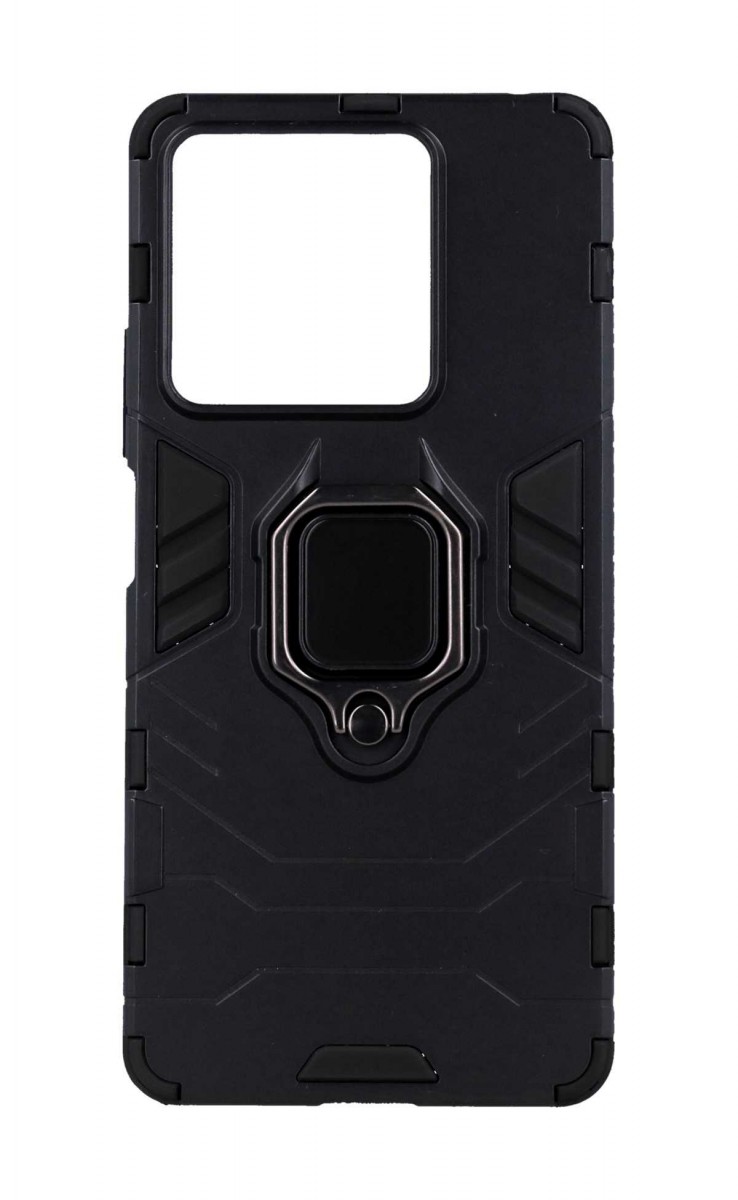 Ultra odolný zadný kryt pre Xiaomi Redmi Note 13 5G čierny s prsteňom