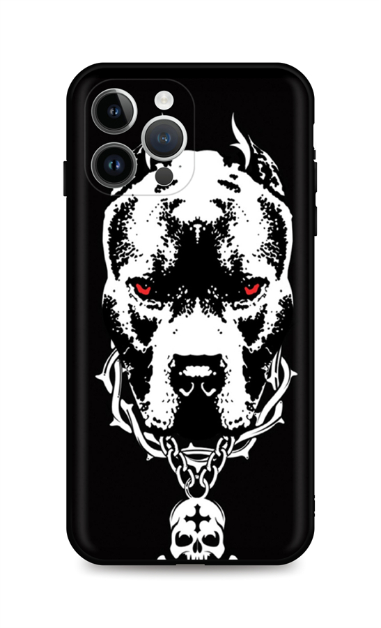 Zadný kryt DARK pre iPhone 14 Pro Fighting Dog