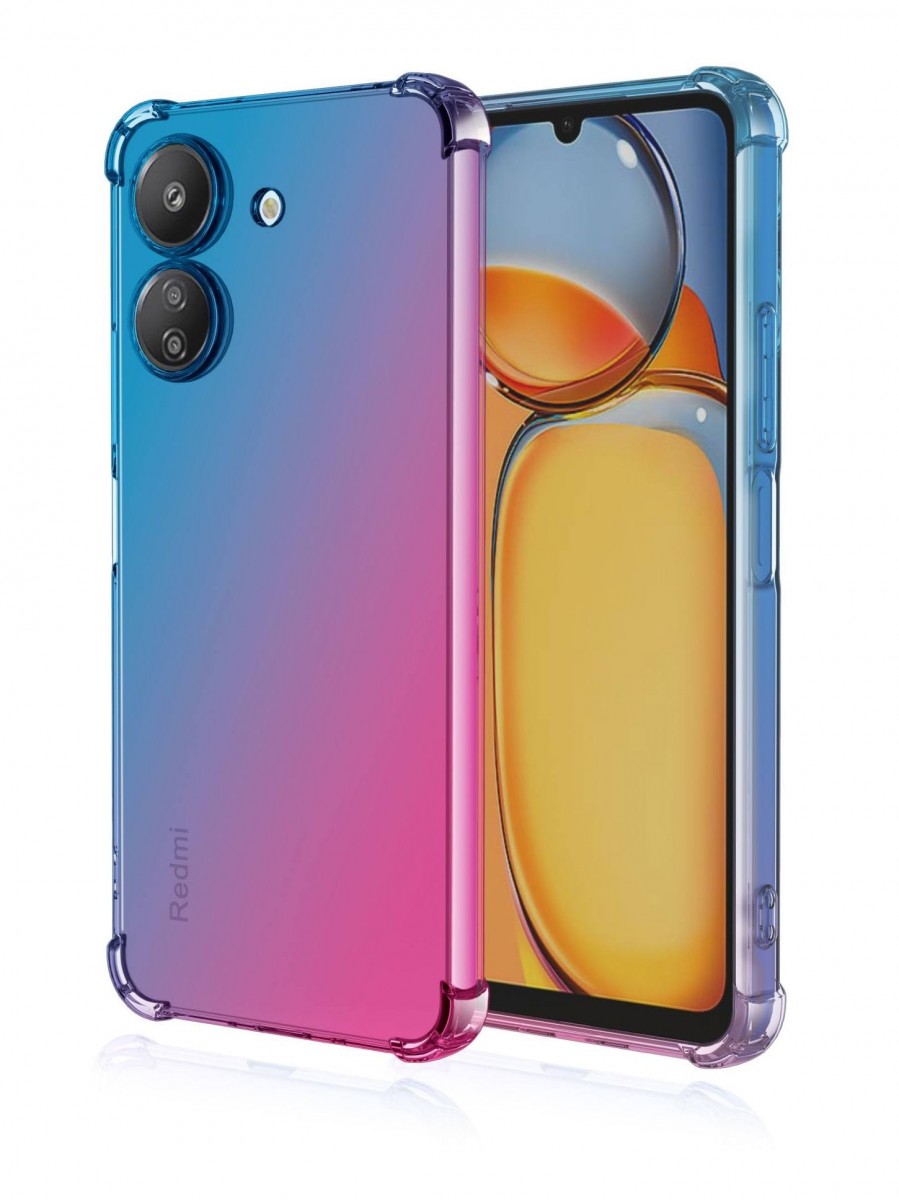 Zadný kryt na Xiaomi Redmi 13C Shock dúhový modro-ružový