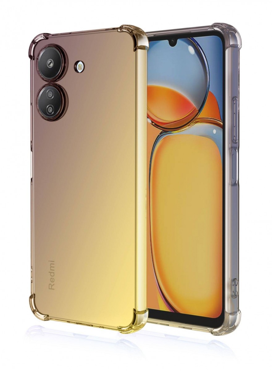 Zadný kryt na Xiaomi Redmi 13C Shock dúhový purpurovo-žltý