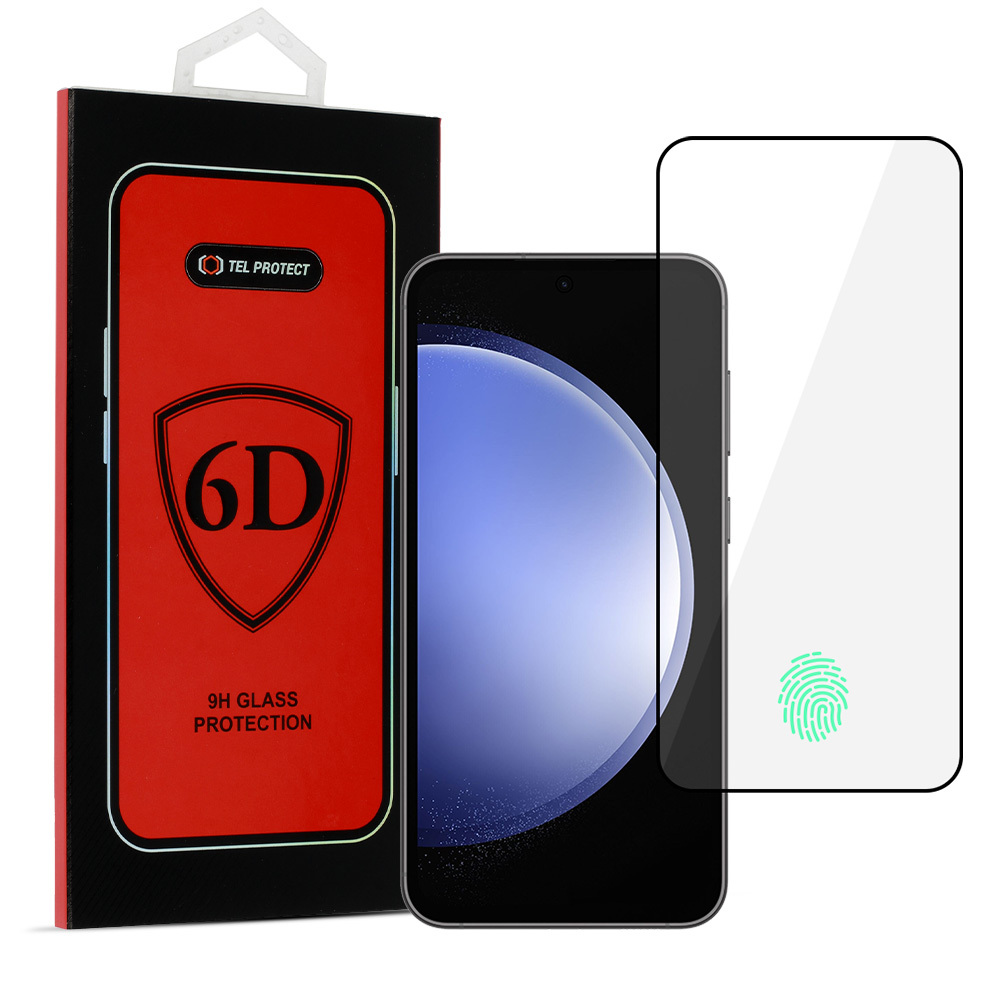 Tvrdené sklo Full Glue 6D pre SAMSUNG GALAXY S24 PLUS BLACK (s odomykaním odtlačkom prsta)