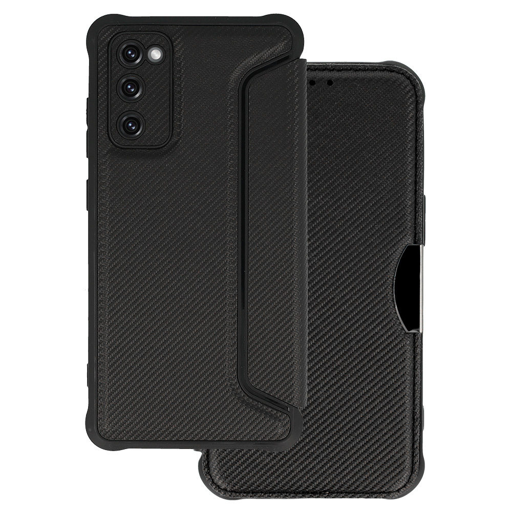 Puzdro Razor Carbon Book pre Samsung Galaxy S20 FE/Lite čierne