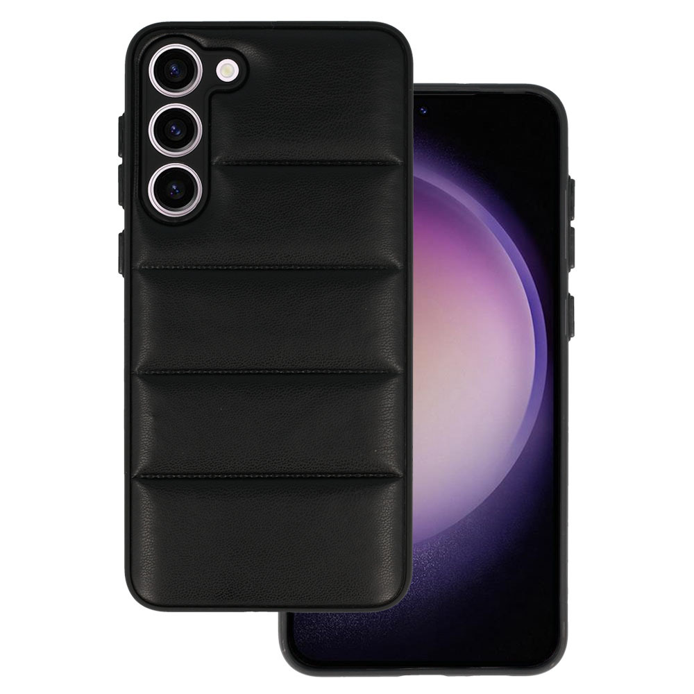 Kožené 3D puzdro pre Samsung Galaxy S23 Plus design 2 čierne