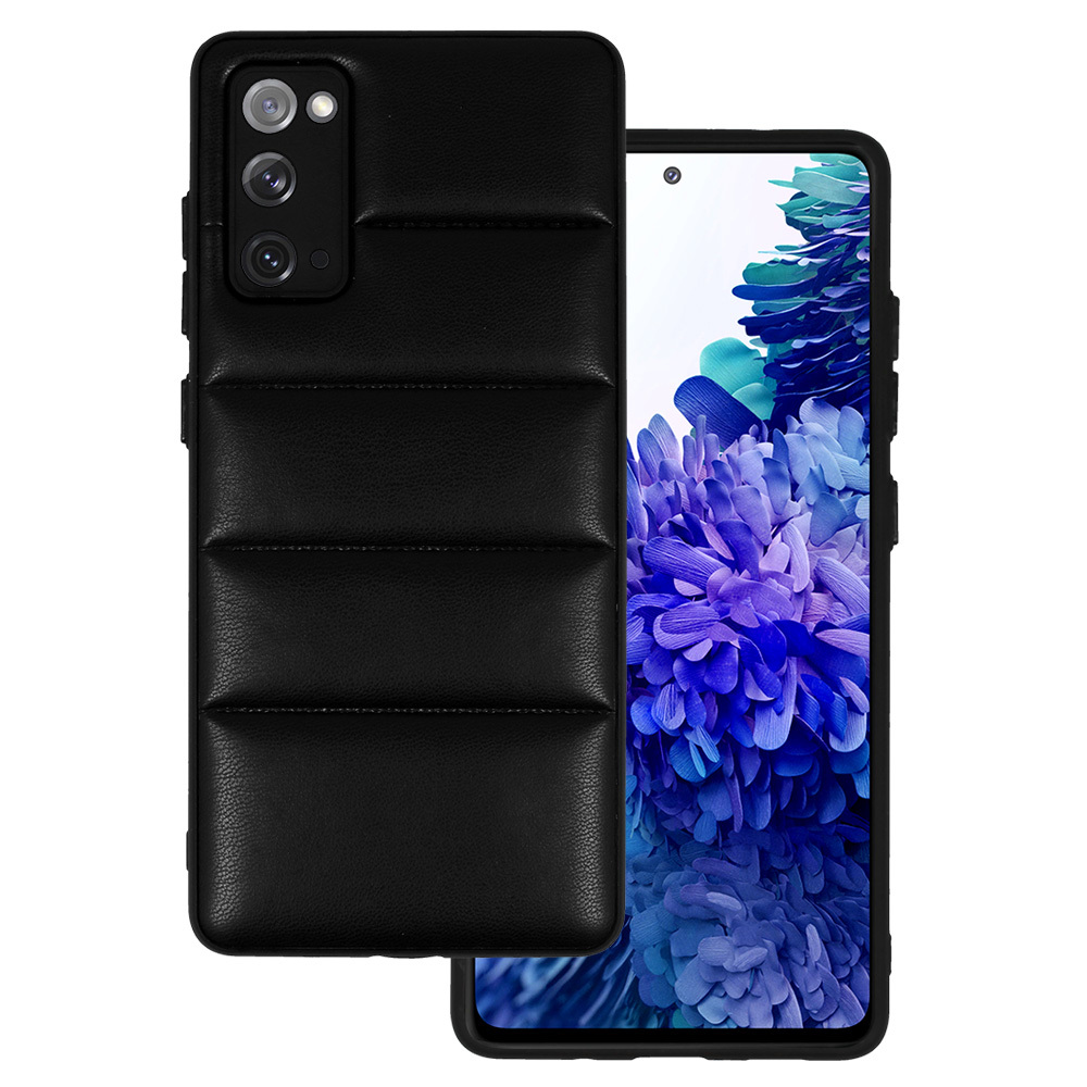 Kožené 3D puzdro pre Samsung Galaxy S20 FE/Lite design 2 čierne