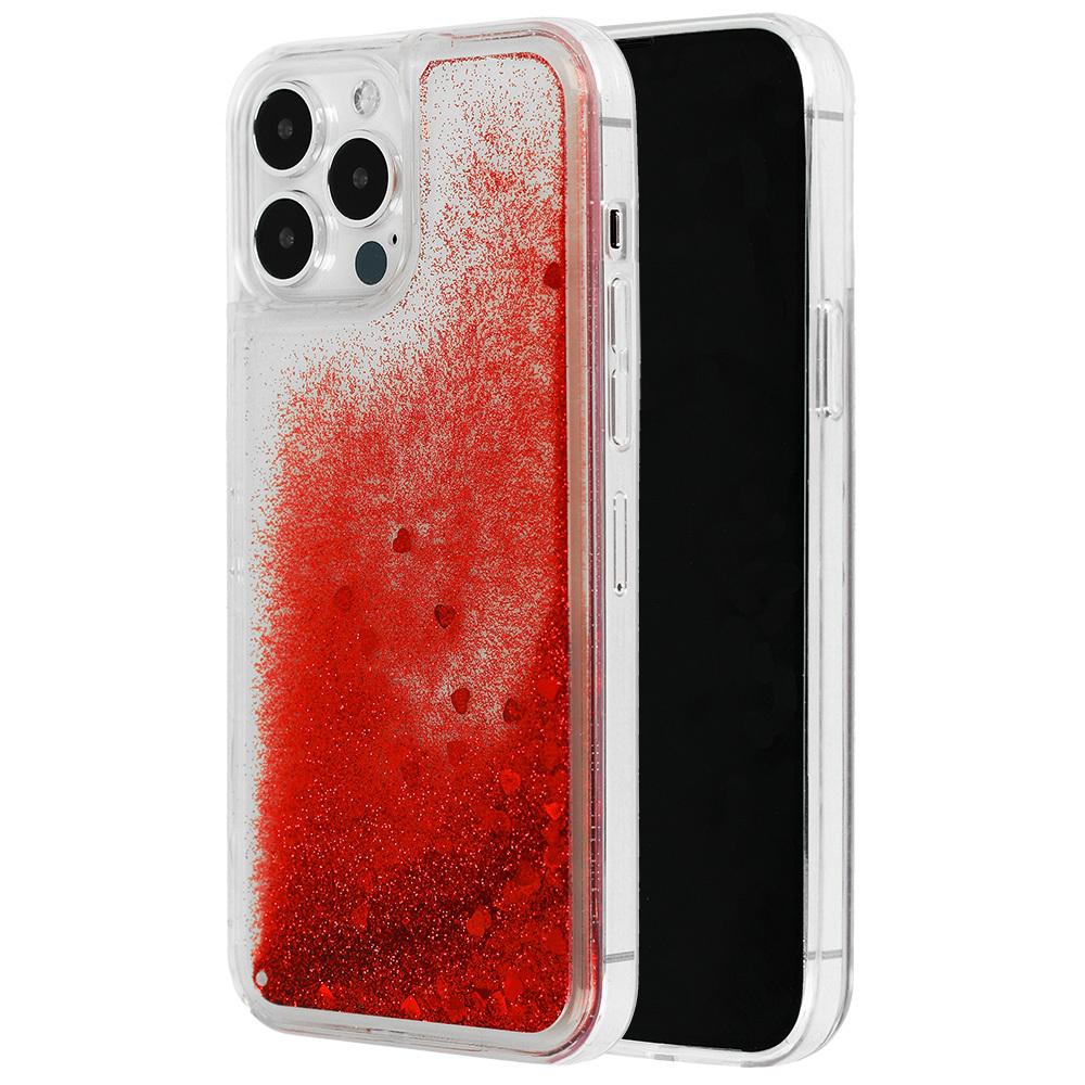 Puzdro Liquid Heart pre Iphone 13 Pro Max Red