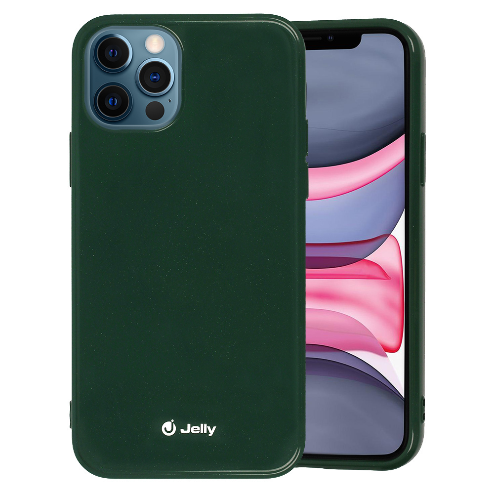 Kryt Jelly Case pre Iphone 12 Mini tmavozelený