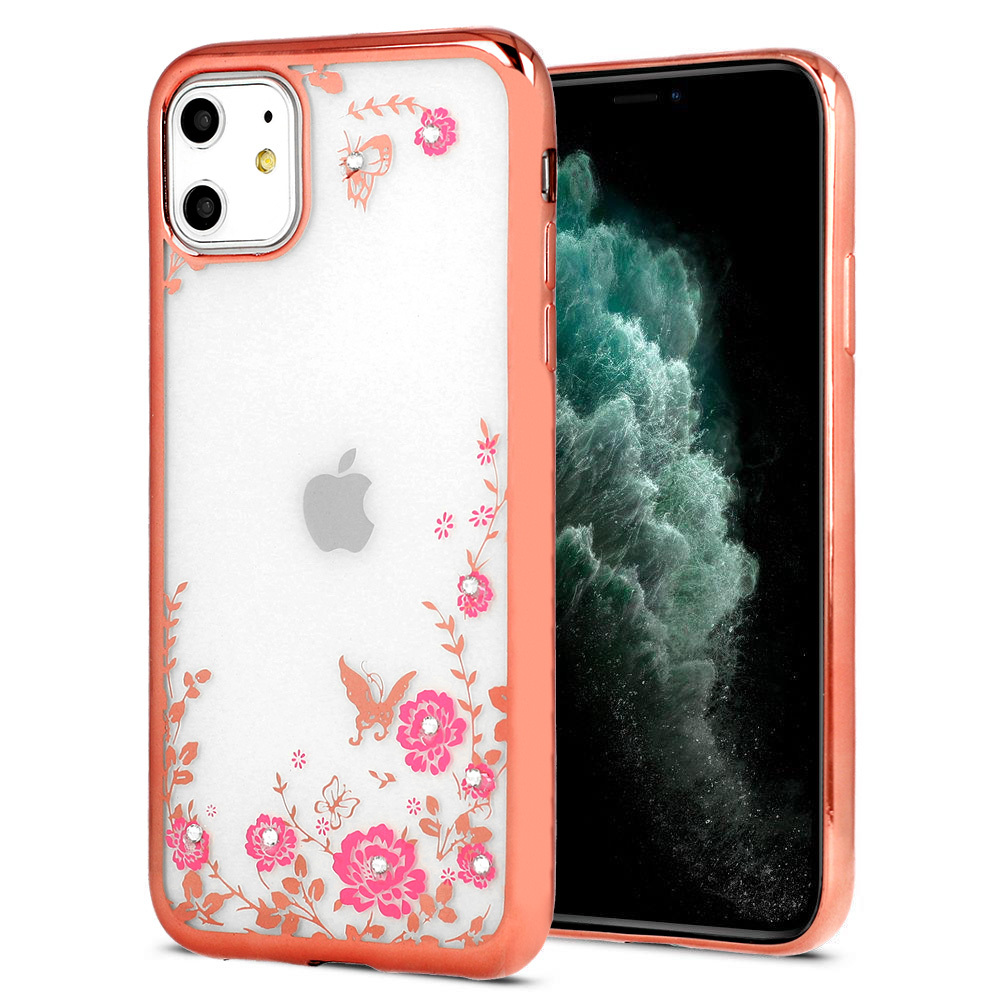 Zadný kryt DIAMOND FLOWER pre Samsung Galaxy S21 Ultra rose gold