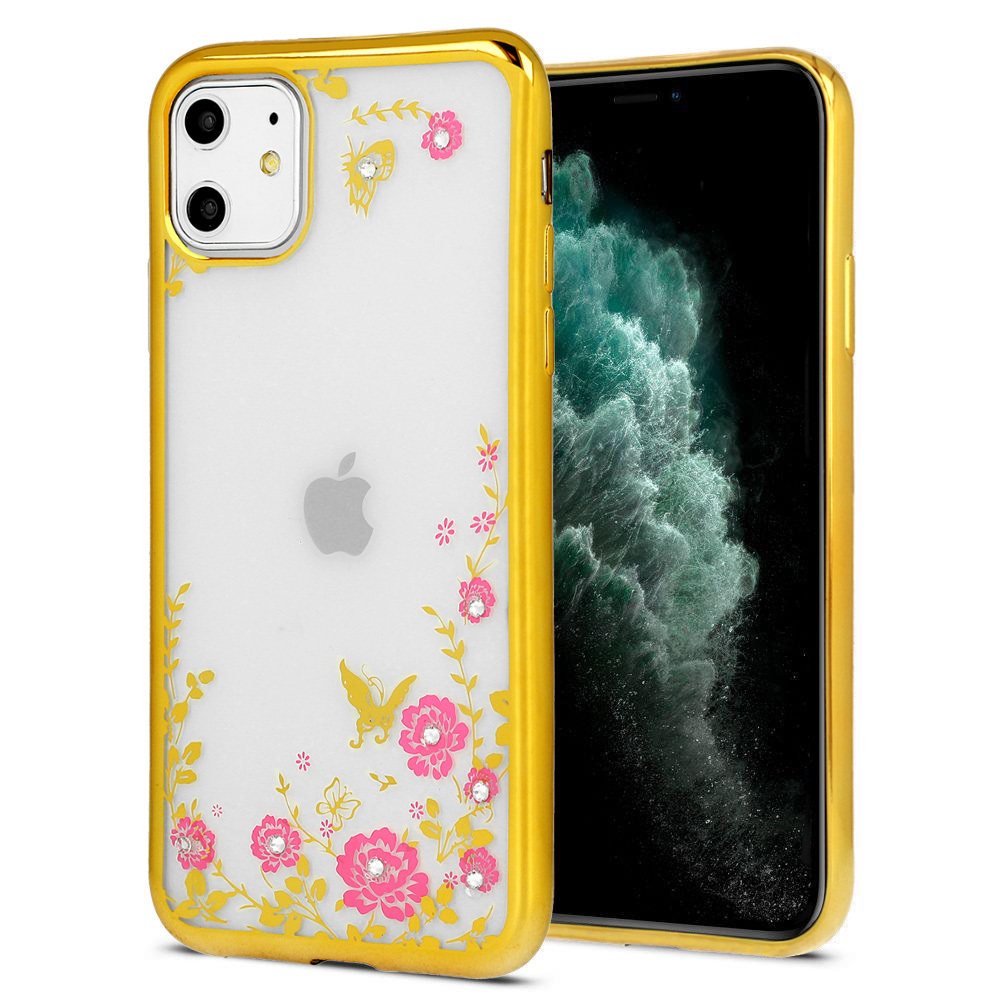 Zadný kryt DIAMOND FLOWER pre Samsung Galaxy S21 Ultra Gold
