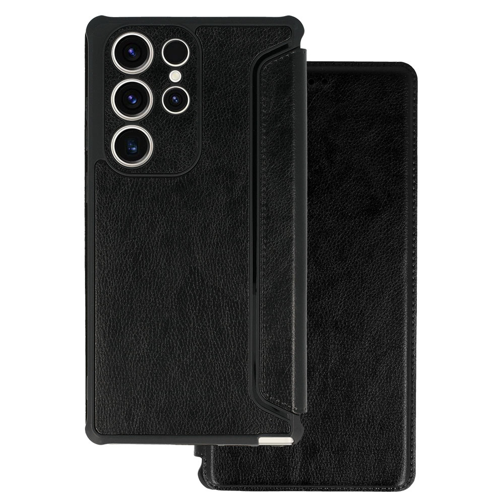 Kožené puzdro Razor Samsung Galaxy S23 Plus čierne